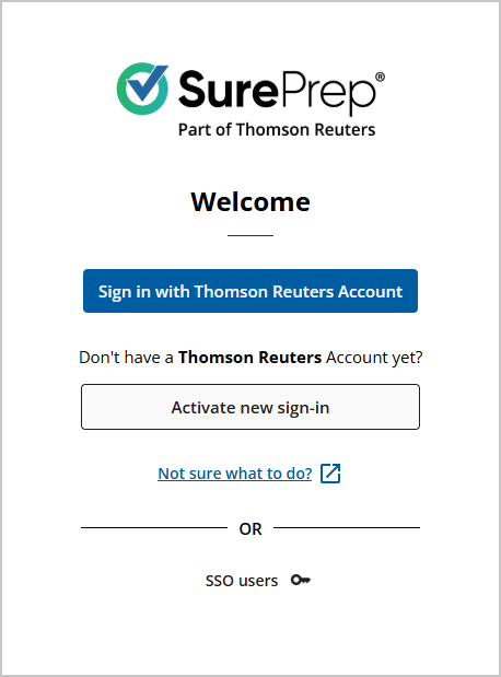 Select Sign in with Thomson Reuters Account