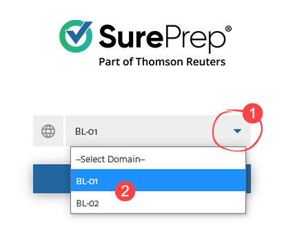 Select your firm from the dropdown