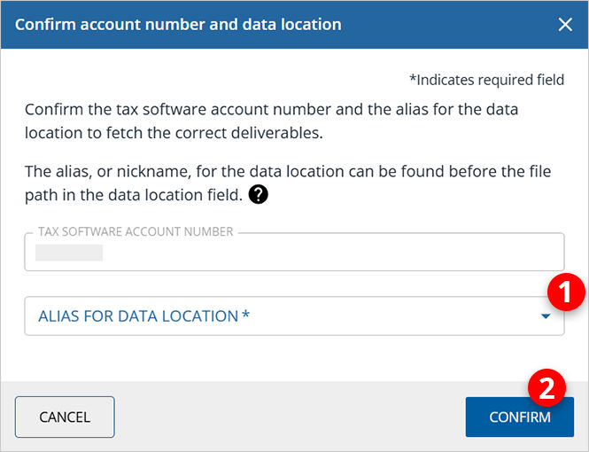 Select an alias then CONFIRM