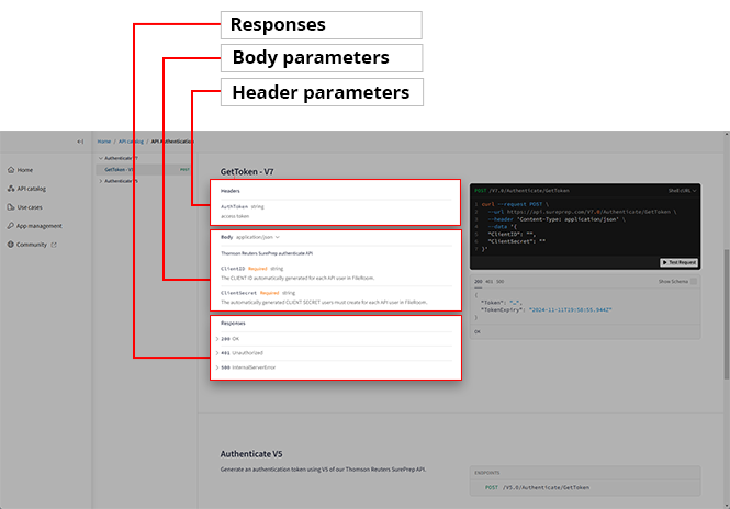 Labeled version of the API Reference page.