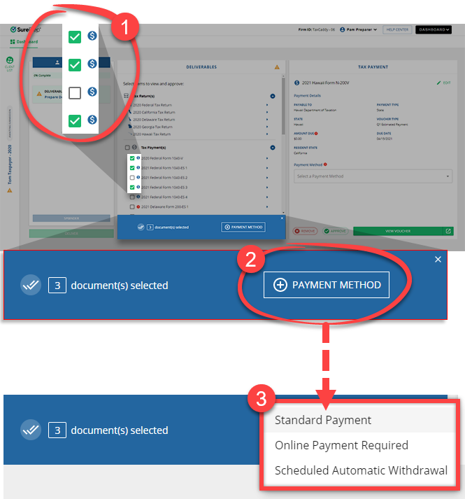 Apply a payment method in bulk.