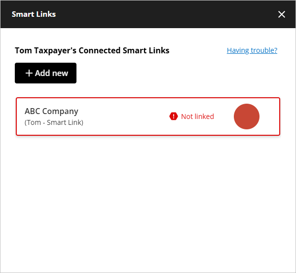 Tom's Smart Link is not linked