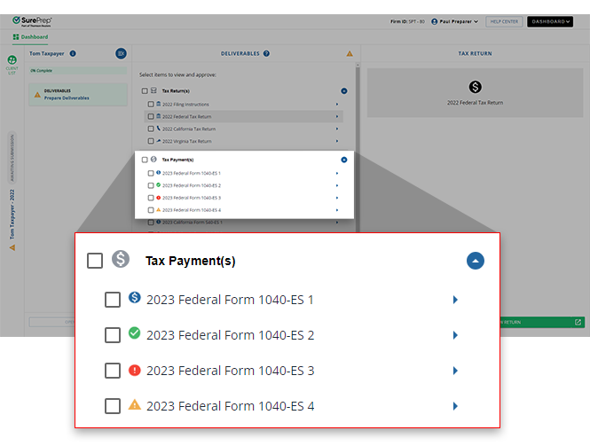 Tax payments category