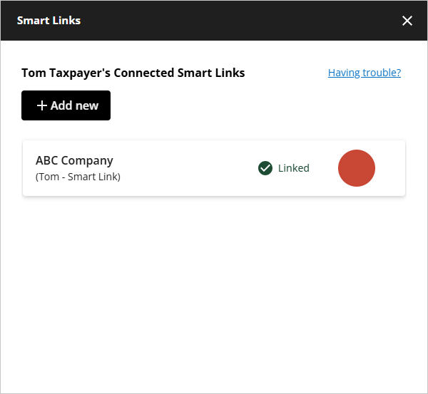 Newly added Smart Link added in the Smart Links window