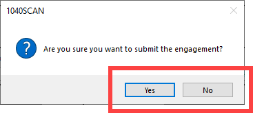 Select Yes or No to submit
