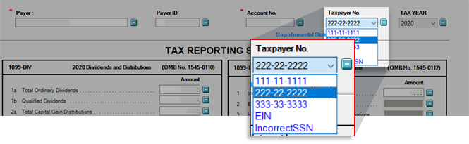 Select a SSN from the available drop-down menu.