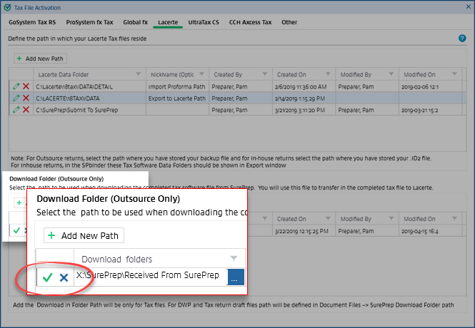 Select the Save or Close icon