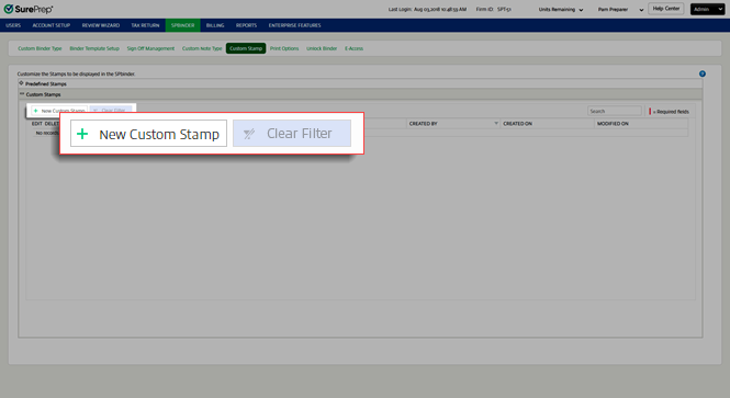 Select New Custom Stamp