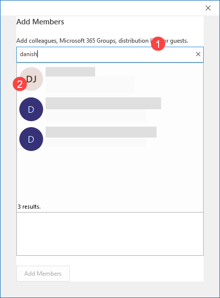 Select users to be members