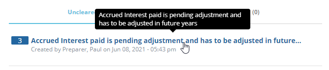 Hover over the title of the note