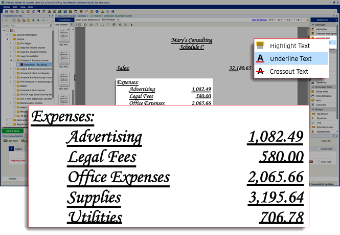 Select Underline Text