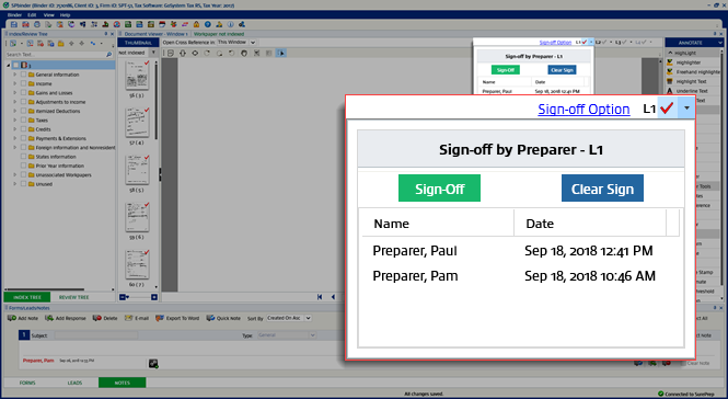 Clear Sign feature available