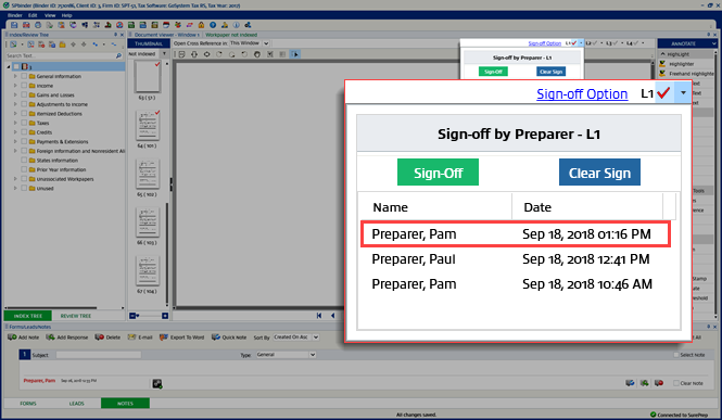 New entry for the same level