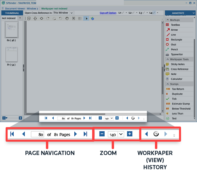 Document Viewer toolbar