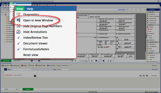 Select Open in New Window