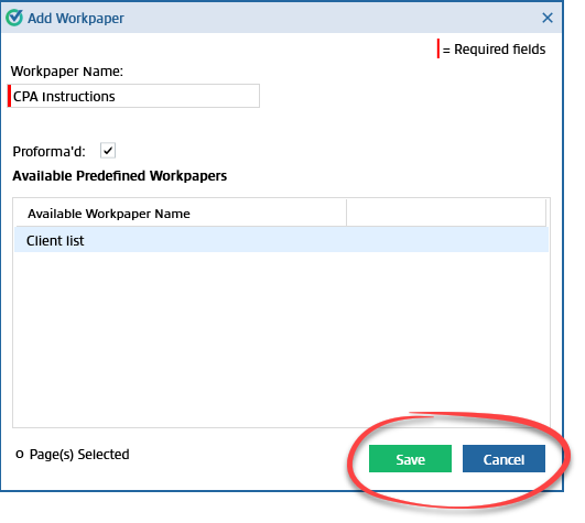 Select Save or Cancel