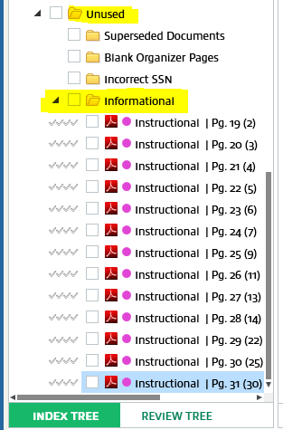 Unused and Information folders