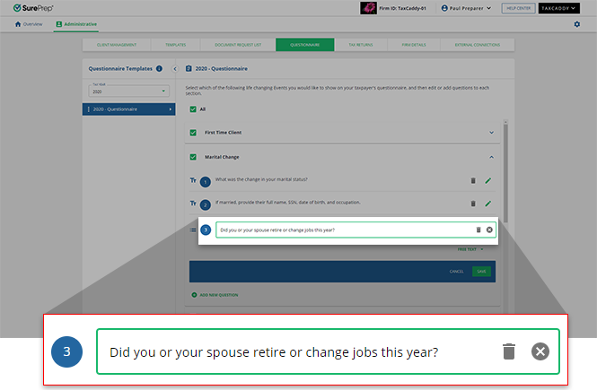 Enter a question in the field