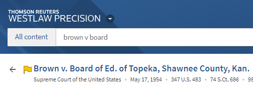 cite flag in Westlaw Precision